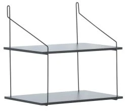 Veke Pujo Seinähylly 2-osainen Musta -Anno Store 1034 1 1