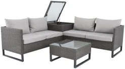 Veke Dublin Polyrottinki Kulmasohva Tummanharmaa, Harmaat Pehmusteet -Anno Store 11684 3 3