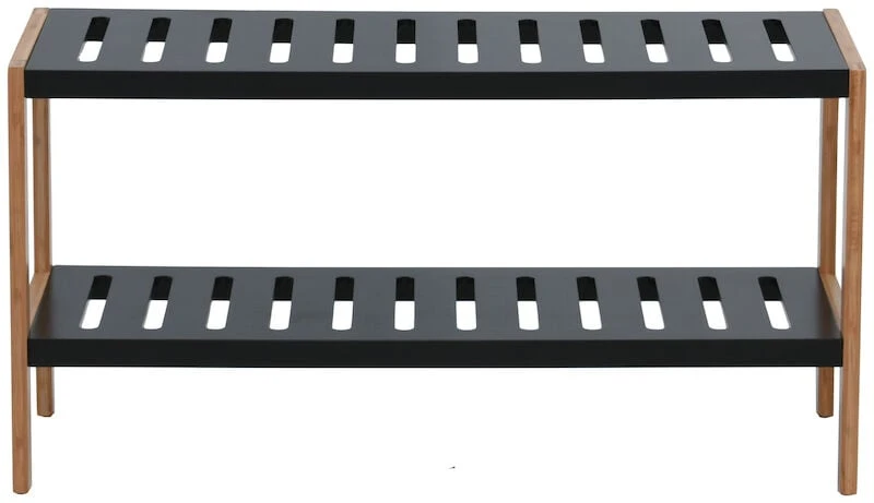Veke Lovi Kenkäteline 2-tasoa, Musta/tammi 6 Veke Lovi Kenkäteline 2-tasoa, Musta/tammi - Image 5