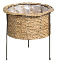 4Living Kukkakori Telineessä 21 Cm Luonnonväri/musta