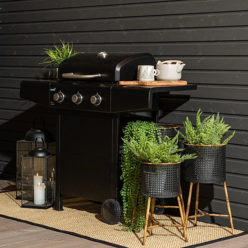 4living Lombok Kukkateline 3kpl Setti Musta/ruskea 6 4living Lombok Kukkateline 3kpl Setti Musta/ruskea - Image 4