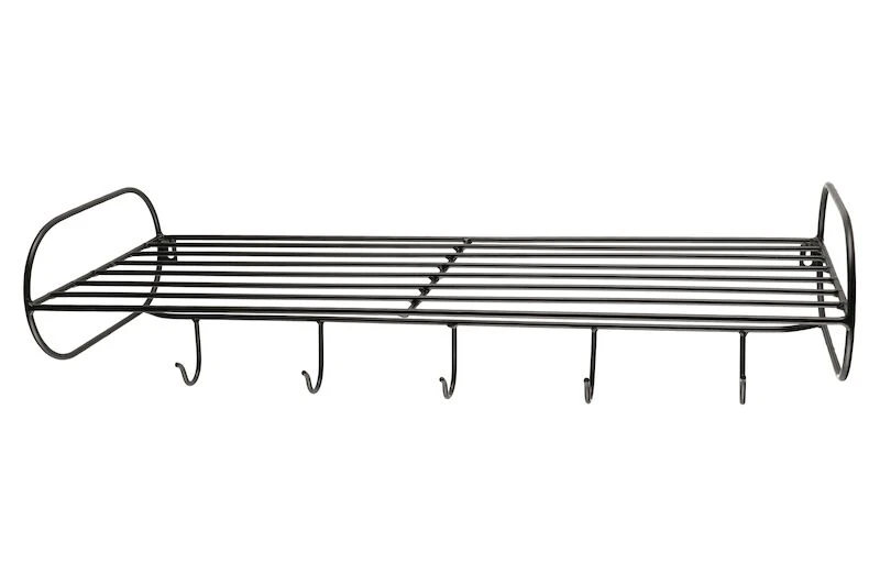 4Living Hattuhylly 5 Koukkua Musta 3 4Living Hattuhylly 5 Koukkua Musta