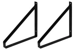 4living Hyllynkannatin Metalli 20,5 Cm 2 Kpl Musta