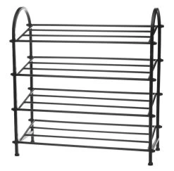 4Living Kenkäteline 4 Tasoa Musta