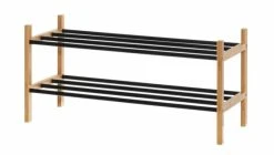 4Living Kenkäteline 79x30x37 Cm Musta/luonnonväri -Anno Store 4Living kenkateline 79x30x37