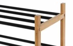 4Living Kenkäteline 79x30x37 Cm Musta/luonnonväri
