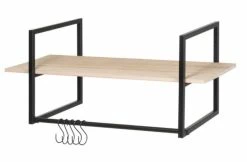 4Living Urban Seinänaulakko Hyllyllä 70x28x29 Cm Musta/luonnonväri