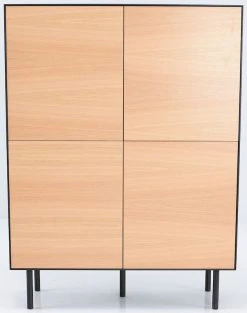 Veke Koto Kaappi 4-ovella Musta/tammi -Anno Store 644102 2