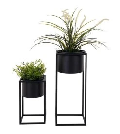 House Nordic Marla Kukkateline Setti 2 Kpl Musta -Anno Store 9001115