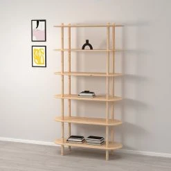 Veke Askel Avohylly 100x35x185 Cm Puuvalmis