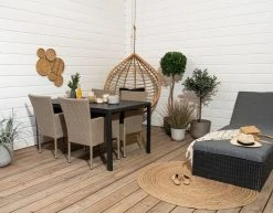 Veke Kalla Aurinkotuoli Musta/harmaa -Anno Store Asta 4 hengen ruokailuryhma web 7