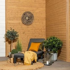 Keter Daytona Deluxe Aurinkotuoli Pehmusteella, Grafiitti -Anno Store Daytona deluxe aurinkotuoli miljoossa musta web pete 15