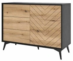 Eureka Dumont Lipasto 104x39x77 Cm Tammi/musta -Anno Store Dumont lipasto