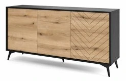 Eureka Dumont Senkki 154x39x77 Cm Tammi/musta -Anno Store Dumont senkki 1