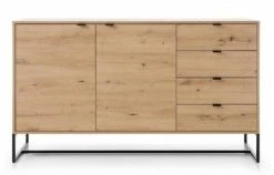 Eureka Fore Senkki 153x39x89 Cm Tammi/musta 13 Eureka Fore Senkki 153x39x89 Cm Tammi/musta -Anno Store Fore senkki 153x39x89 cm tammi musta edesta