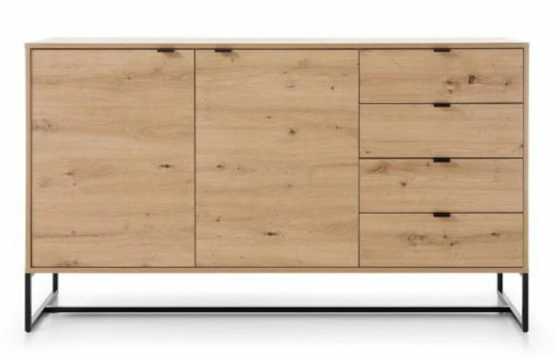 Eureka Fore Senkki 153x39x89 Cm Tammi/musta 8 Eureka Fore Senkki 153x39x89 Cm Tammi/musta - Image 6