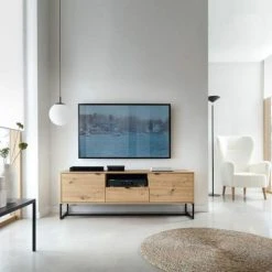 Eureka Fore Tv-taso 153x39x54 Cm Tammi/musta -Anno Store Fore tv taso 153x39x54 cm tammi musta miljoo 1