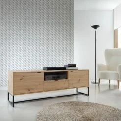 Eureka Fore Tv-taso 153x39x54 Cm Tammi/musta -Anno Store Fore tv taso 153x39x54 cm tammi musta miljoo 2