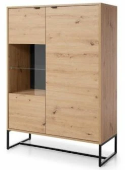 Eureka Fore Vitriini 93x39x133 Cm Tammi/musta -Anno Store Fore vitriini 93x39x133 cm tammi musta