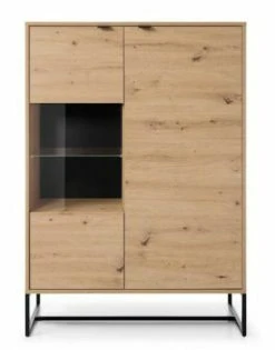 Eureka Fore Vitriini 93x39x133 Cm Tammi/musta -Anno Store Fore vitriini 93x39x133 cm tammi musta edesta