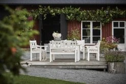 Anno Store 34 Hillerstorp Läckö 3-istuttava Puutarhapenkki Valkoinen