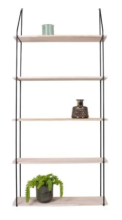 House Nordic Eindhoven Seinähylly Musta/puu -Anno Store HouseNordic Eindhoven seinahylly 4