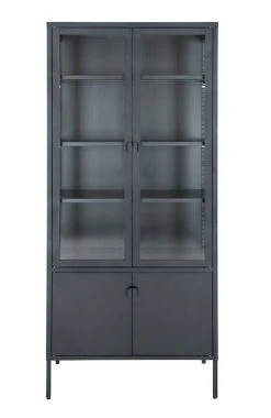 House Nordic Brisbane Korkea Vitriini 80x35x180 Cm Mattamusta -Anno Store House nordic brisbane korkea vitriini 4ovella musta