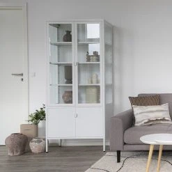 House Nordic Brisbane Korkea Vitriini 80x35x180 Cm Mattamusta -Anno Store House nordic brisbane korkea vitriini 4ovella valkoinen 8