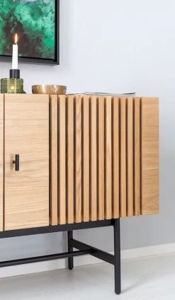 Veke Korte Tv-taso 180x42x70 Cm Tammi/musta -Anno Store Korte tv taso 180 tammi musta