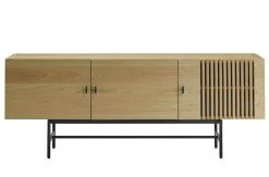 Veke Korte Tv-taso 180x42x70 Cm Tammi/musta -Anno Store Korte tv taso edesta