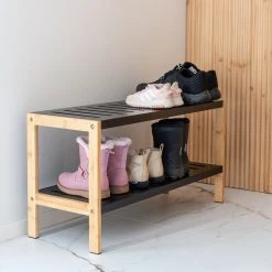 Veke Lovi Kenkäteline 2-tasoa, Musta/tammi 12 Veke Lovi Kenkäteline 2-tasoa, Musta/tammi -Anno Store Lovi kenkateline kaksiosainen miljoossa web 6