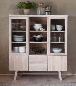 Rowico Brooklyn Vitriini Valkoöljytty Tammi -Anno Store Rowico Brooklyn vitriini valkooljytty tammi