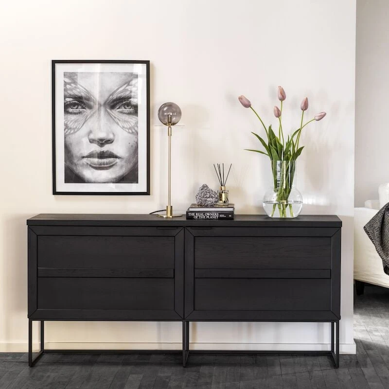 Rowico Everett Senkki 160x41x75 Cm Musta 7 Rowico Everett Senkki 160x41x75 Cm Musta - Image 5