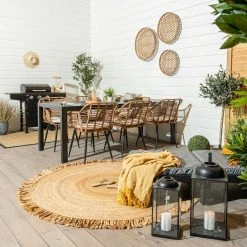 Veke Asteri Pyöreä Juuttimatto 90 Cm