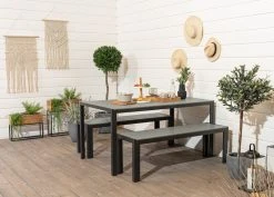 4living Country Kukkalaatikot Suorakaide 2 Kpl Musta/puu -Anno Store Saarni aintwood 4 hengen ruokailuryhma Penkeilla musta harmaa web 5