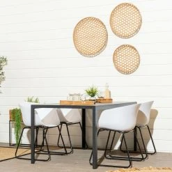 Veke Asteri Pyöreä Juuttimatto 90 Cm -Anno Store Saarni seattle 4 hengen ruokailuryhma miljoossa valkoinen pete 8 1