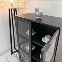 Tenstar Siera Korkea Vitriini 80x40x120 Cm Musta