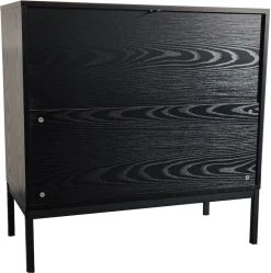 Tenstar Siera Matala Vitriini 80x40x80 Cm Musta -Anno Store Siera lasiovikaappi matala musta7