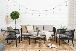 Veke Tuohi 3-istuttava Sohva Musta/harmaa -Anno Store Tuohi sohvaryhma musta harmaa 1 1