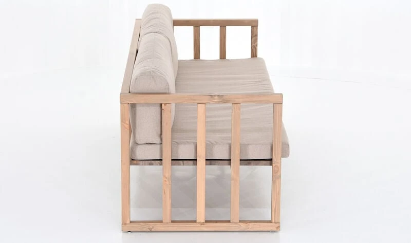 Veke Kioto 3-istuttava Sohva Antiikkipetsattu/Texsilk Hiekka 4212 - Image 6