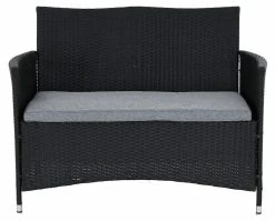 Veke Meri 2-istuttava Sohva Musta, Harmaa Pehmuste -Anno Store Veke Meri 2 istuttava sohva musta harmaa pehmuste 0 1