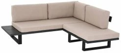 Veke Saima Avokulmasohva Musta/Texsilk Hiekka 4212