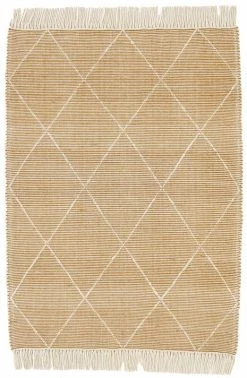 Anno Store -Anno Store Veke Sointu villamatto 160x230 cm okra valkoinen 0 3