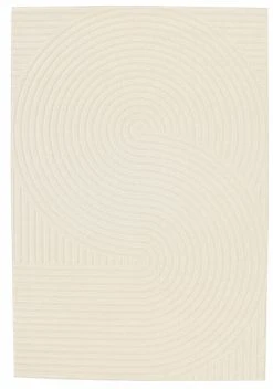 Veke Spiraali Plyysimatto Sisä-/ulkokäyttöön 160x230 Cm Luonnonvalkoinen -Anno Store Veke Spiraali plyysimatto 160x230 cm luonnonvalkoinen ylakuva