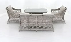 Vila Hven Sohvaryhmä Hiekan Värinen Polyrottinki/alumiini -Anno Store Vila Hven sohvaryhma hiekan varinen polyrottinki alumiini 8 2