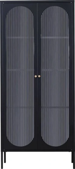 Veke Alvar Korkea Vitriini 80x35 Cm Musta -Anno Store alvar korkea vitriini musta