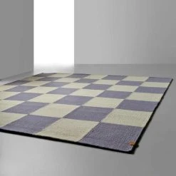 Anno Ruutu Villamatto 240x240 Cm Luonnonvalkoinen/laventeli -Anno Store anno ruutu villamatto l.valk laventeli 3