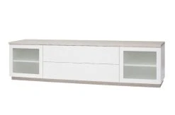 Hiipakka Anton Tv-taso 200 Cm Maitolasi Valkoinen/saarni -Anno Store anton tv taso 200 valkoinen saarni maitolasi kalustekauppa