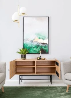 Veke Korte Tv-taso 120x42x70 Cm Tammi/musta -Anno Store borgholm tv taso musta tammi 1 web