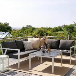 Brafab Rana Kulmasohva Ja Sohvapöytä Valkoinen/antrasiitti -Anno Store brafab rana kulmasohva ja sohvapoyta valkoinen antrasiitti 2